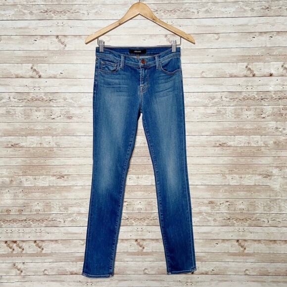 J Brand Skinny Leg Jeans Blue Imagine Mid Rise Classic Work Casual Size 25 - Picture 10 of 11